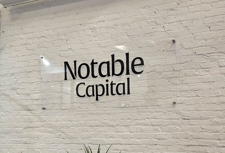 Notable Capital – Acrylic Logo Sign