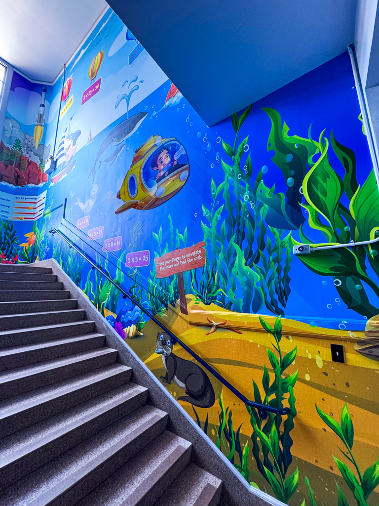 Sherman Elementary School’s “Stairwell of Imagination” – A Showcase of Design for Creativity and Inclusivity